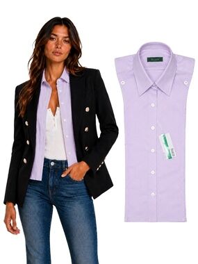 NWT Brunne DICKEY Compatible with VERONICA BEARD Blazer Button Down Shirt 00-14